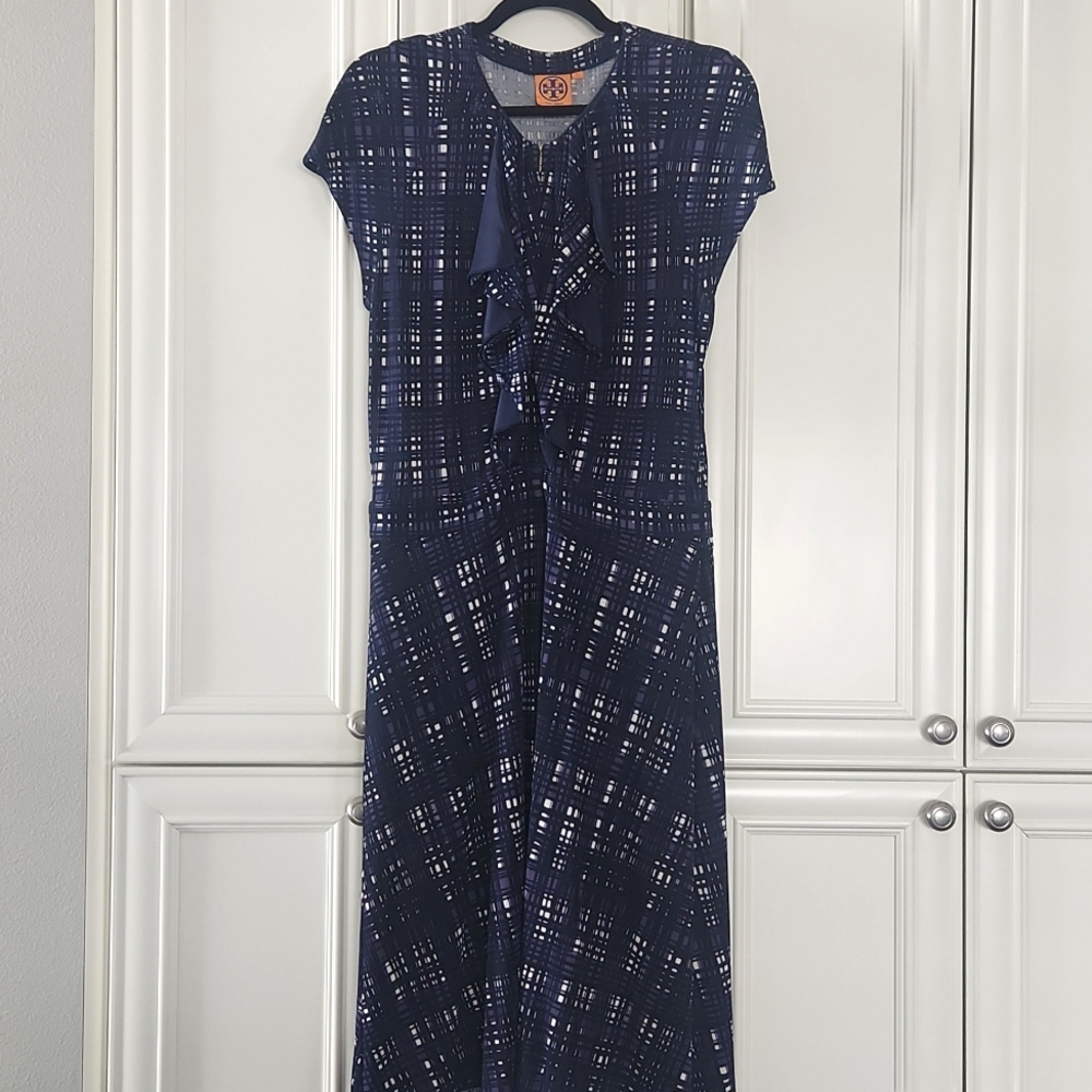 TORY BURCH | $275 Clementine Plaid A-Line Dress - Picture 4 of 10